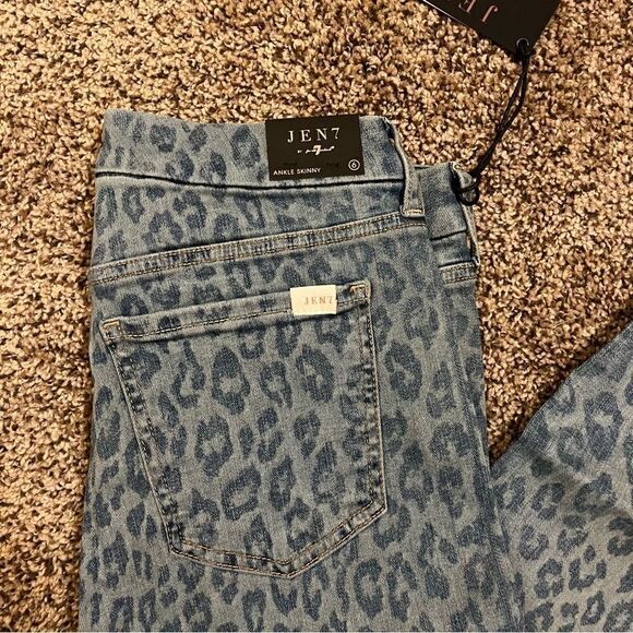 Jen7 by 7 for All Mankind Ankle Skinny - Sunrise Leopard - Picture 6 of 12